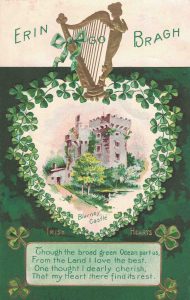 Vintage St. Patrick's Day Postcard Blarney Castle