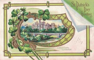 Vintage St. Patrick's Day Postcard Lismore Castle