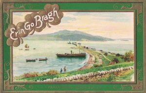 Vintage Postcard St. Patrick's Day Fahan Pier