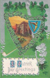 Vintage St. Patrick's Day Postcard Blarney Castle
