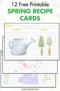 12 Free Printable Spring Recipe Cards