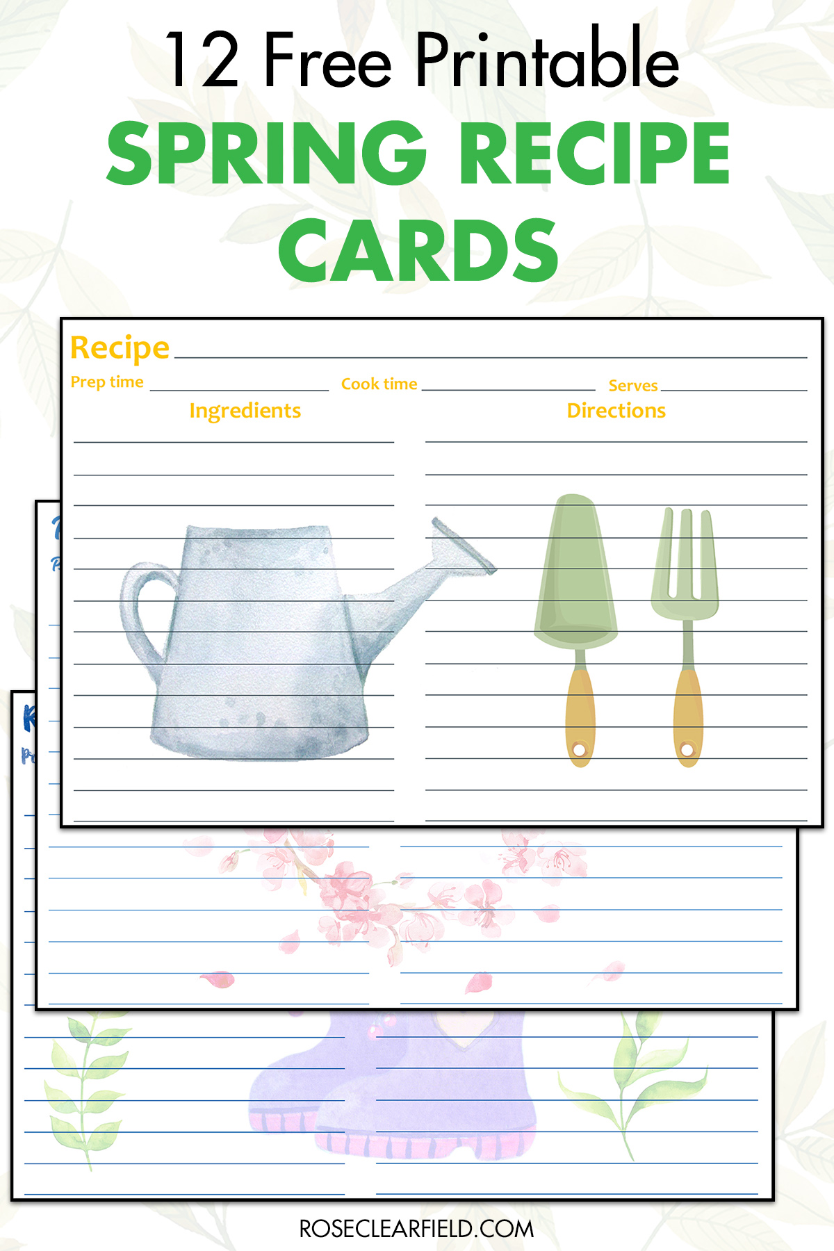 Recipe Card Dividers, 4X6 Recipe Card Divider Template, Recipe Box Dividers,  4X6 Index Cards, Custom Index Cards, Christmas Recipes 
