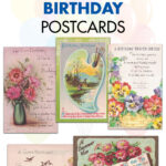 14 Free Printable Birthday Vintage Postcards