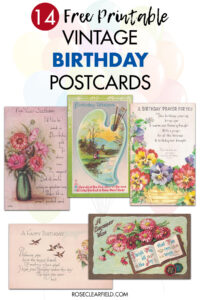 14 Free Printable Birthday Vintage Postcards