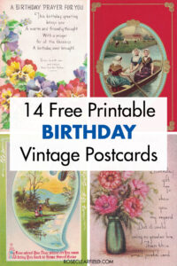 14 Free Printable Birthday Vintage Postcards