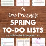 14 Free Spring Printable To Do Lists