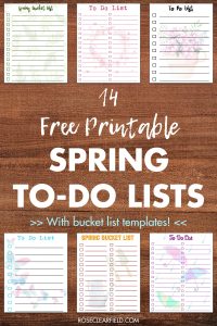 14 Free Spring Printable To Do Lists