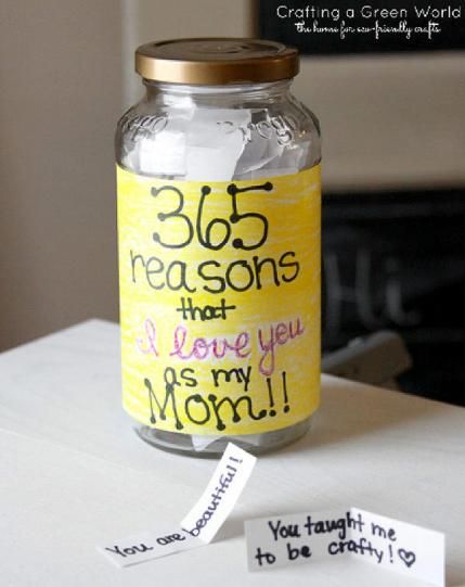 365 Reasons That I Love You as My Mom Jar Crafting a Green World