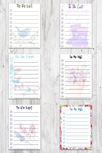 5x7 Spring To Do Lists