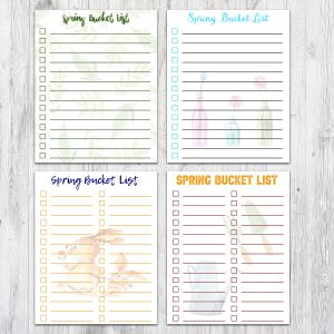 8x10 Spring Bucket Lists