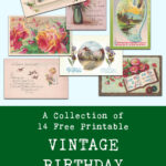 A Collection of 14 Free Printable Vintage Birthday Postcards