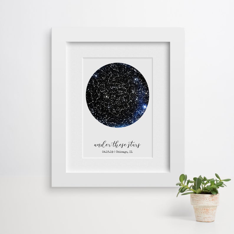 Custom Constellation Map FinchandCotter on Etsy