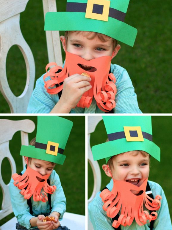 DIY Leprechaun Hat and Beard Paging Super Mom