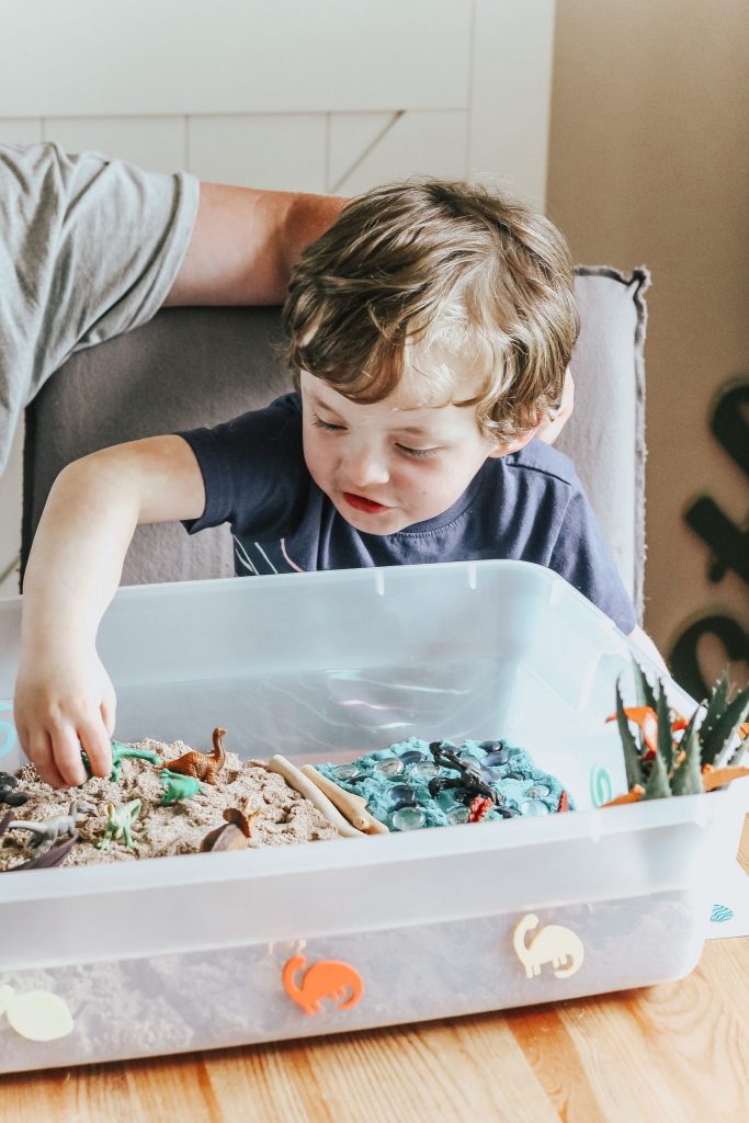 Dinosaur Island Sensory Bin Kendall Rayburn