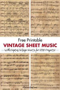 Free Printable Vintage Sheet Music