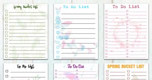 Free Spring Printable To Do Lists