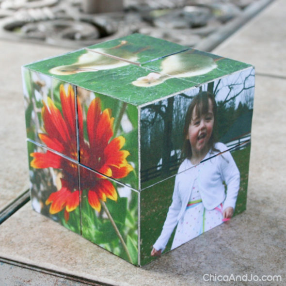 Magic Folding Wooden Photo Cubes Chica and Jo