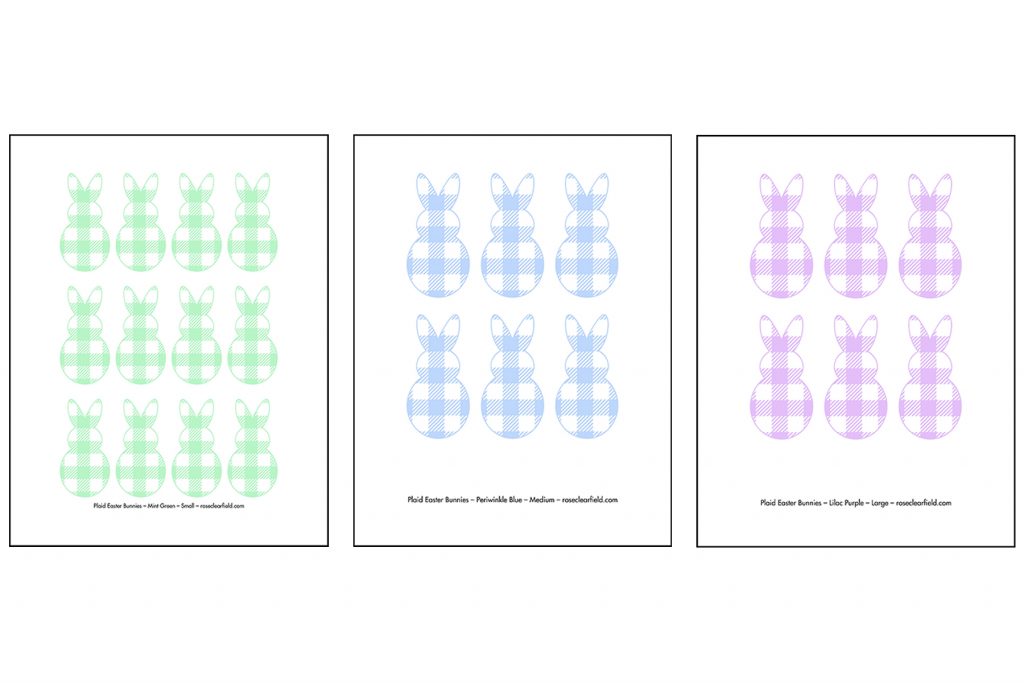 Plaid Bunny Template Previews