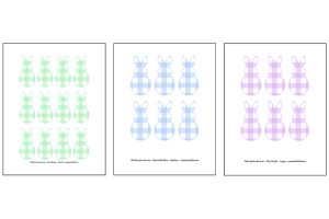 Plaid Bunny Template Previews