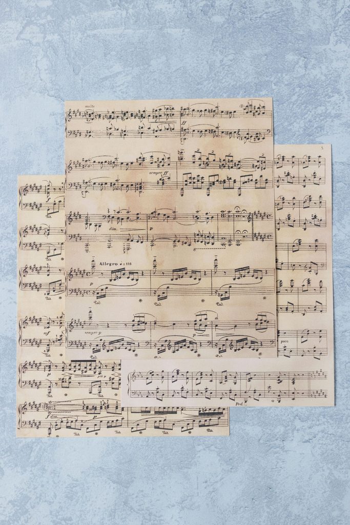 Printed Vintage Sheet Music