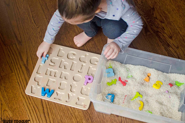 Puzzle Hunt Sensory Bin Busy Toddler