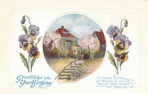 Vintage Birthday Postcard