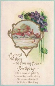 Vintage Birthday Postcard