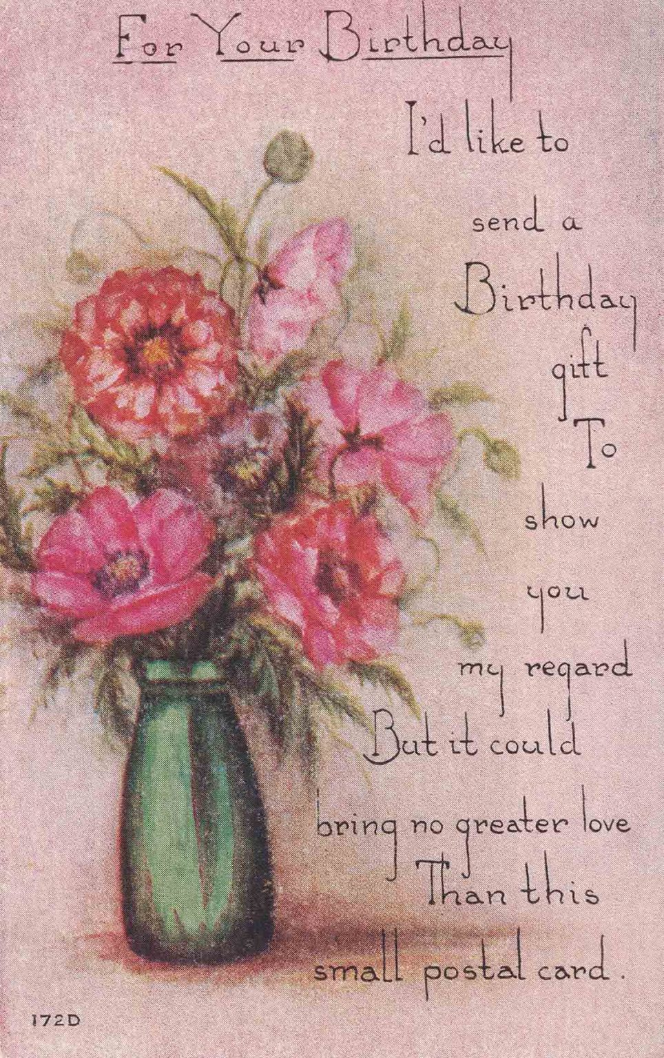 Free Printable Vintage Birthday Postcards - Rose Clearfield