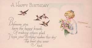 Vintage Birthday Postcard