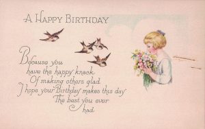 Vintage Birthday Postcard