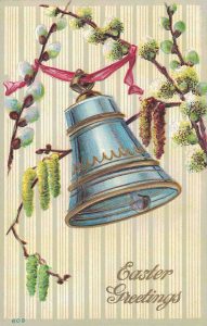 Vintage Easter Postcard Blue Bell