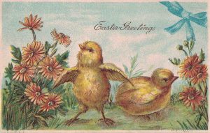 Vintage Easter Postcard Chicks