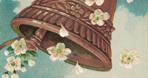Vintage Easter Postcard Brown Bell