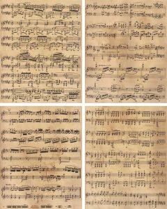 Vintage Sheet Music Pages Collage