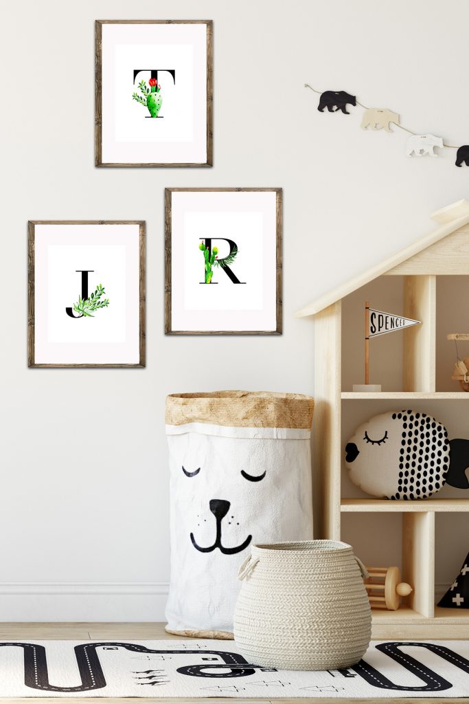 Cactus Alphabet Decor