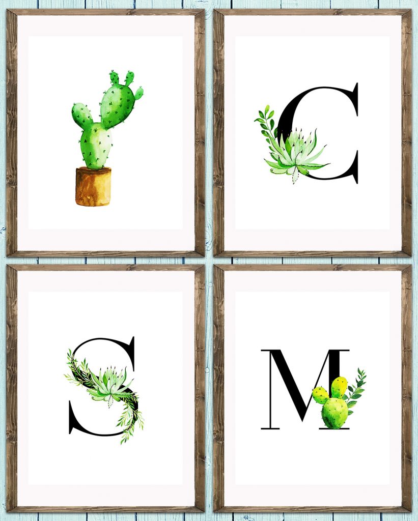 Cactus Nursery Decor Collage