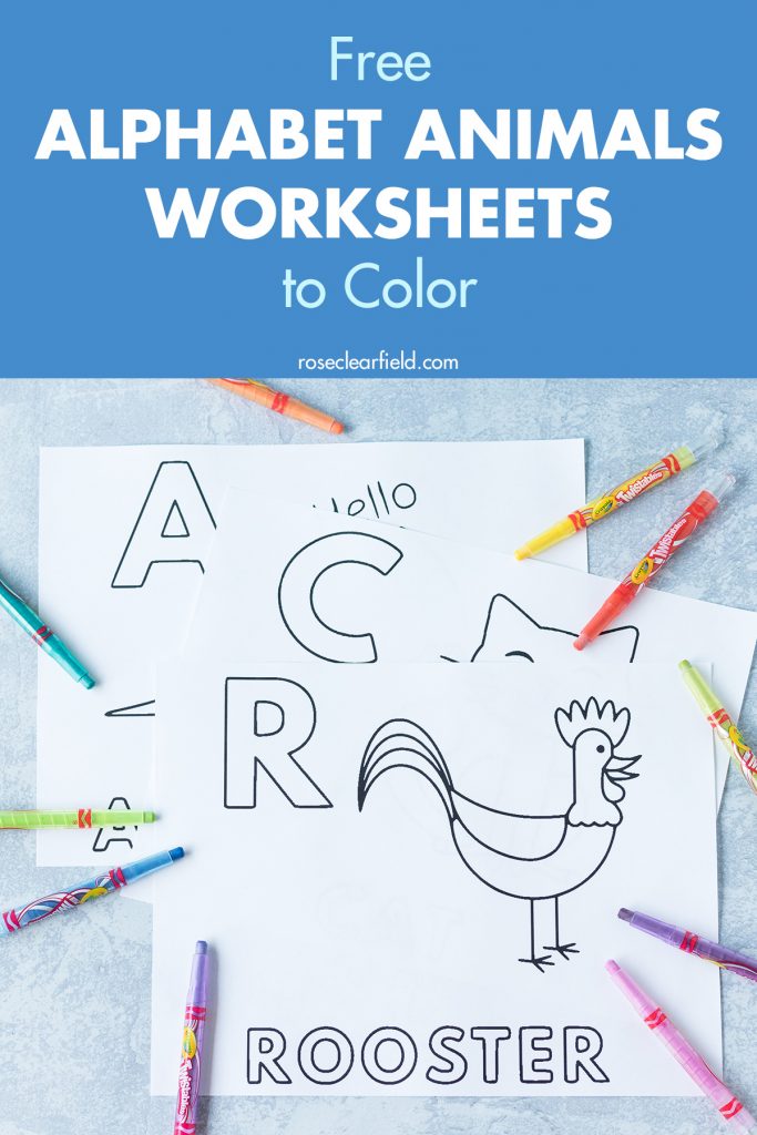 Free Alphabet Letter Animals Worksheets to Color