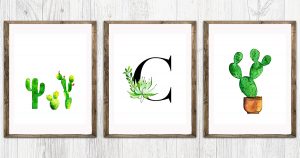 Free Printable Cactus Nursery Decor