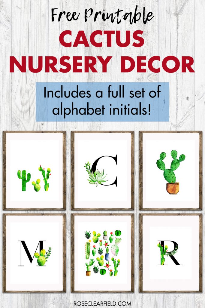 Free Printable Cactus Nursery Decor