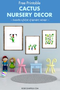 Free Printable Cactus Nursery Decor