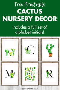 Free Printable Cactus Nursery Decor