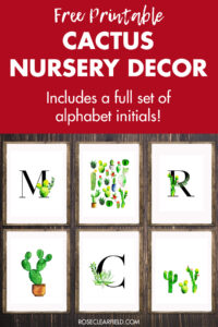 Free Printable Cactus Nursery Decor
