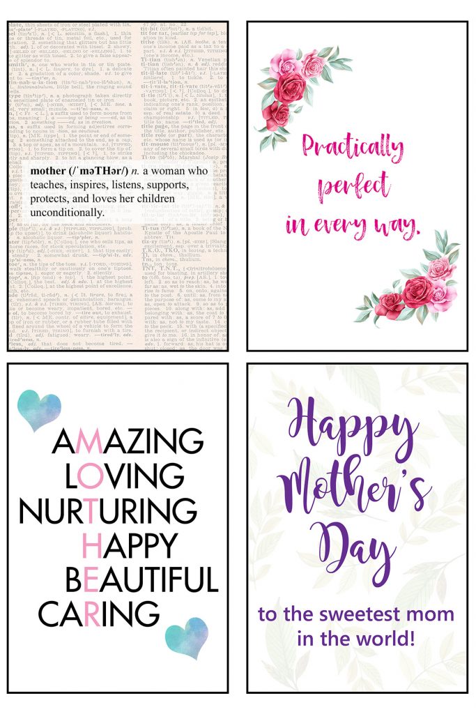 Free Printable Mother's Day Cards Collage