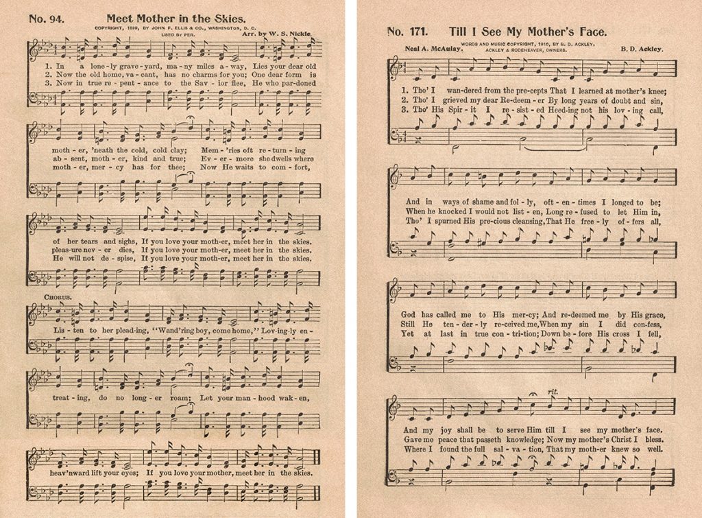 Great Revival Hymns Hymns About Mothers Collage