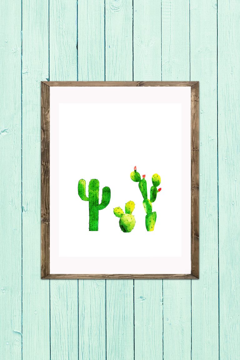 Free Printable Cactus Nursery Decor • Rose Clearfield
