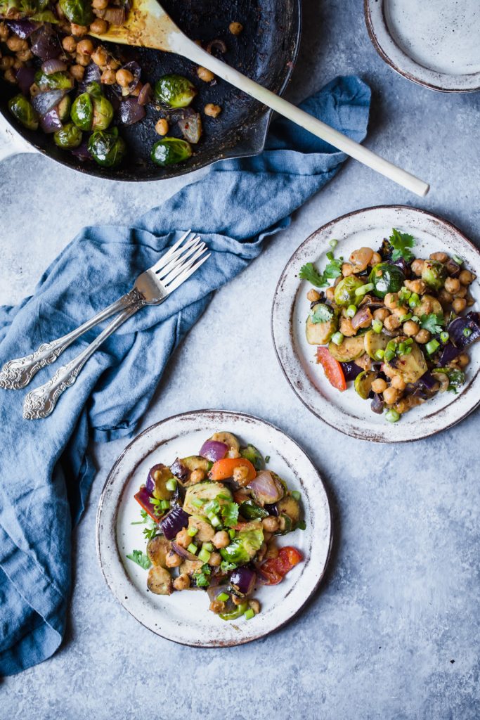 Kung Pao Chickpea Brussels Sprouts Stir Fry Ambitious Kitchen