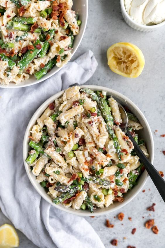 Lemon Ricotta Asparagus Pasta Salad Spices in My DNA