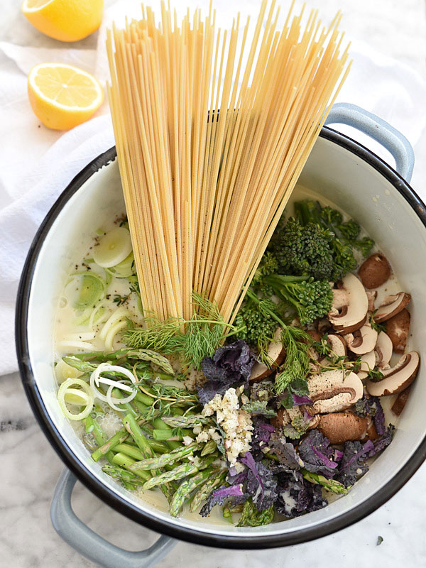 One Pot Pasta Primavera Foodiecrush