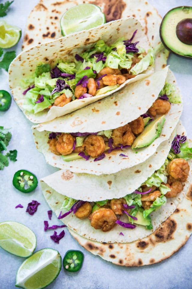 Shrimp Tacos with Cilantro Lime Slaw Kim's Cravings