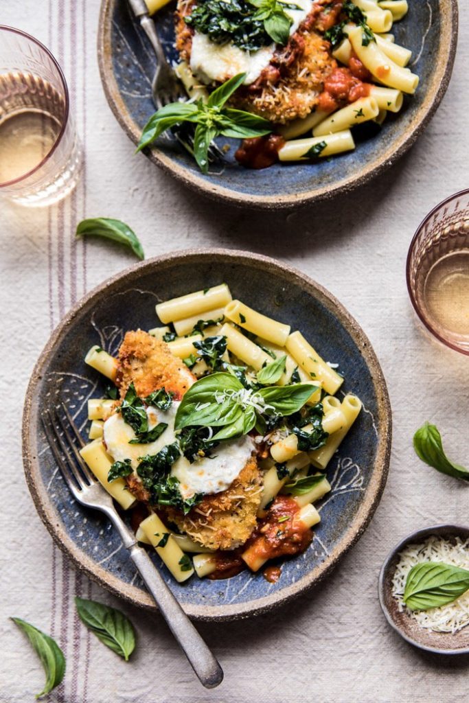 Spring Chicken Parmesan with Tuscan Kale Pesto Half Baked Harvest